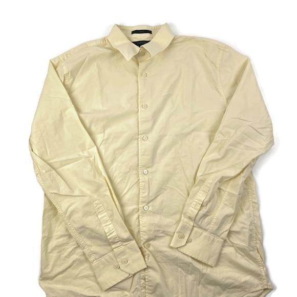 Express Other - Express Mens Dress Shirt Stretch Yellow XL